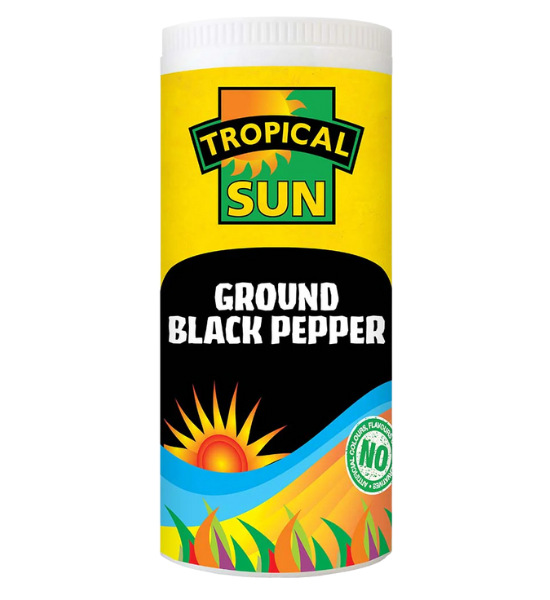 Ground Black Pepper - Tropical Sun 100g (Small Tub)